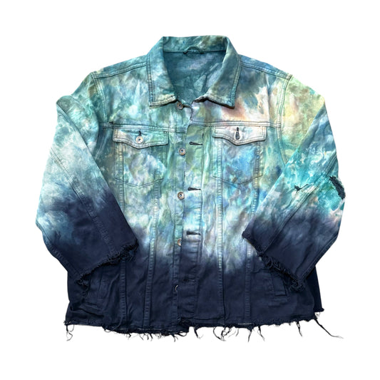 sgd distressed ombre denim jacket